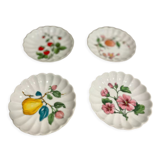 Set of 4 porcelain plates from Limoges 1980