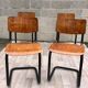 Lot de 4 chaises Vintage Arhend Cantilever couleur chêne