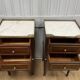 Pair of Louis XVI style bedside tables in mahogany