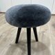 Shaved gray sheepskin pouf