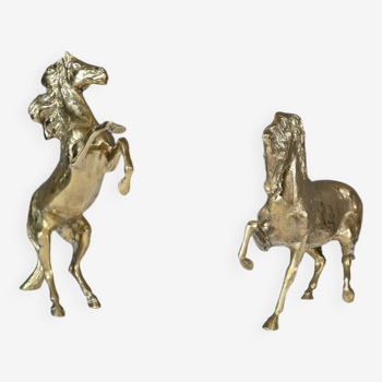 Group of Brass Horses – Mid 20th Century