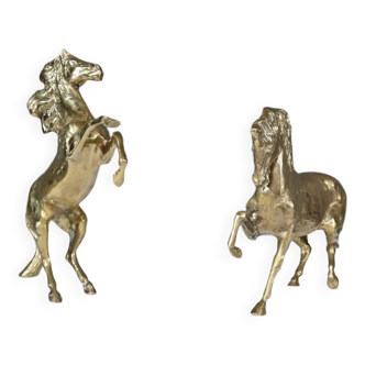 Group of Brass Horses – Mid 20th Century