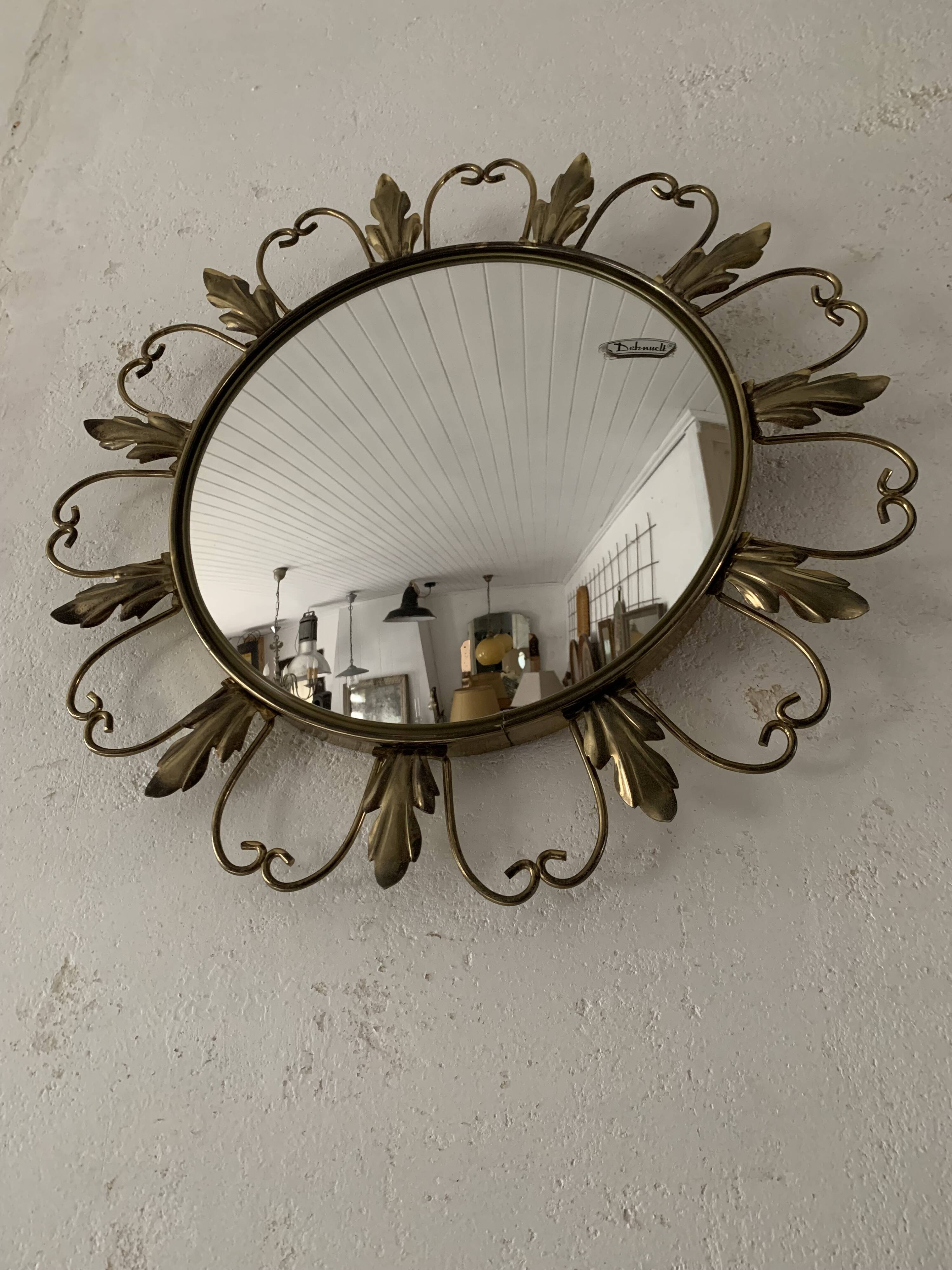 Round vintage witch mirror