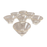 Set de 7 ramequins en verre 1950