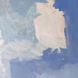 Contemporary "Summer Clouds" Abstract Seascape by British Artist Ian Mood, Framed Oil Painting