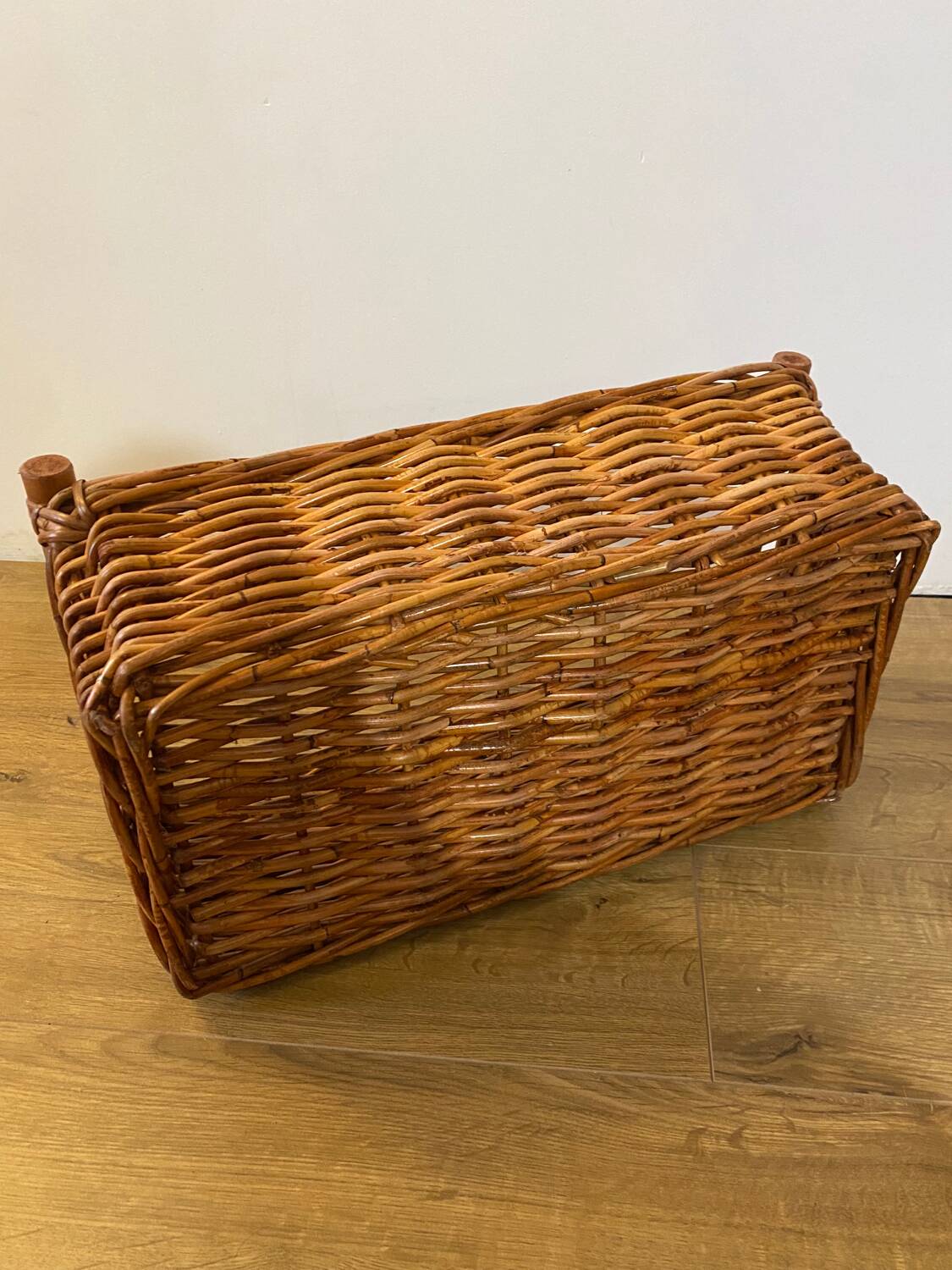 Rectangular rattan storage basket