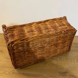 Panier rangement rotin rectangulaire