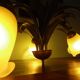 Five Pendant Lights with Frosted White Glass, 1970s