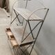 folding metal and wood florist shelves