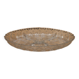 Plat compartimenté en verre ciselé