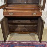 Early 20th century English two-section mahogany bookcase