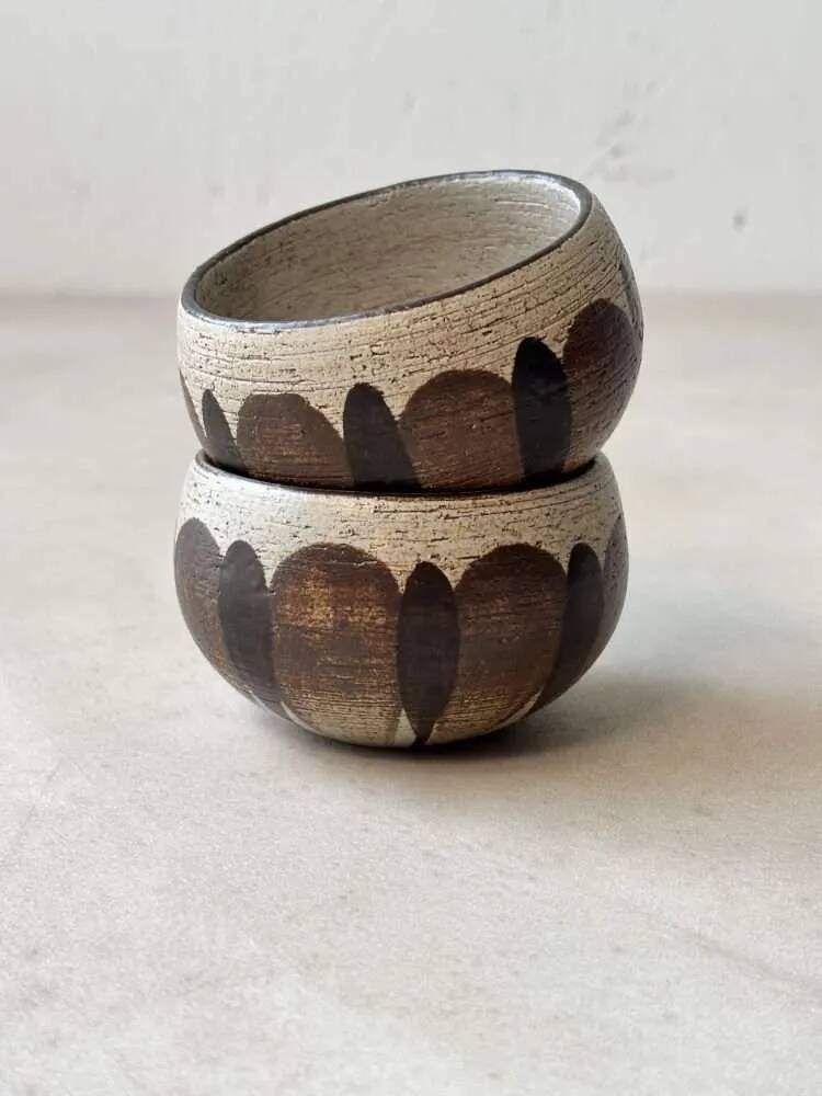 Set of ceramic bowls by Gabriel Fourmaintraux from the 1950s.