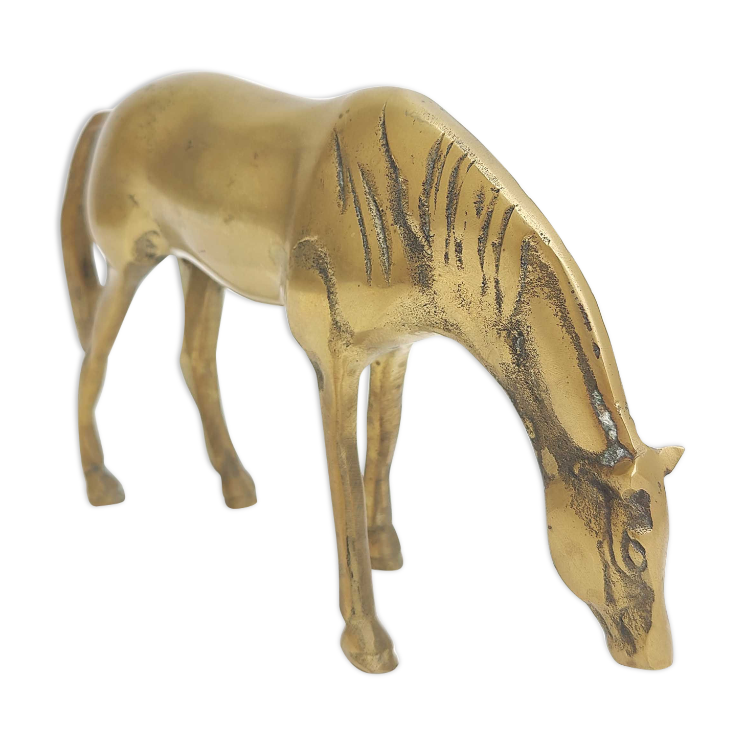 Vintage brass horse 22cm