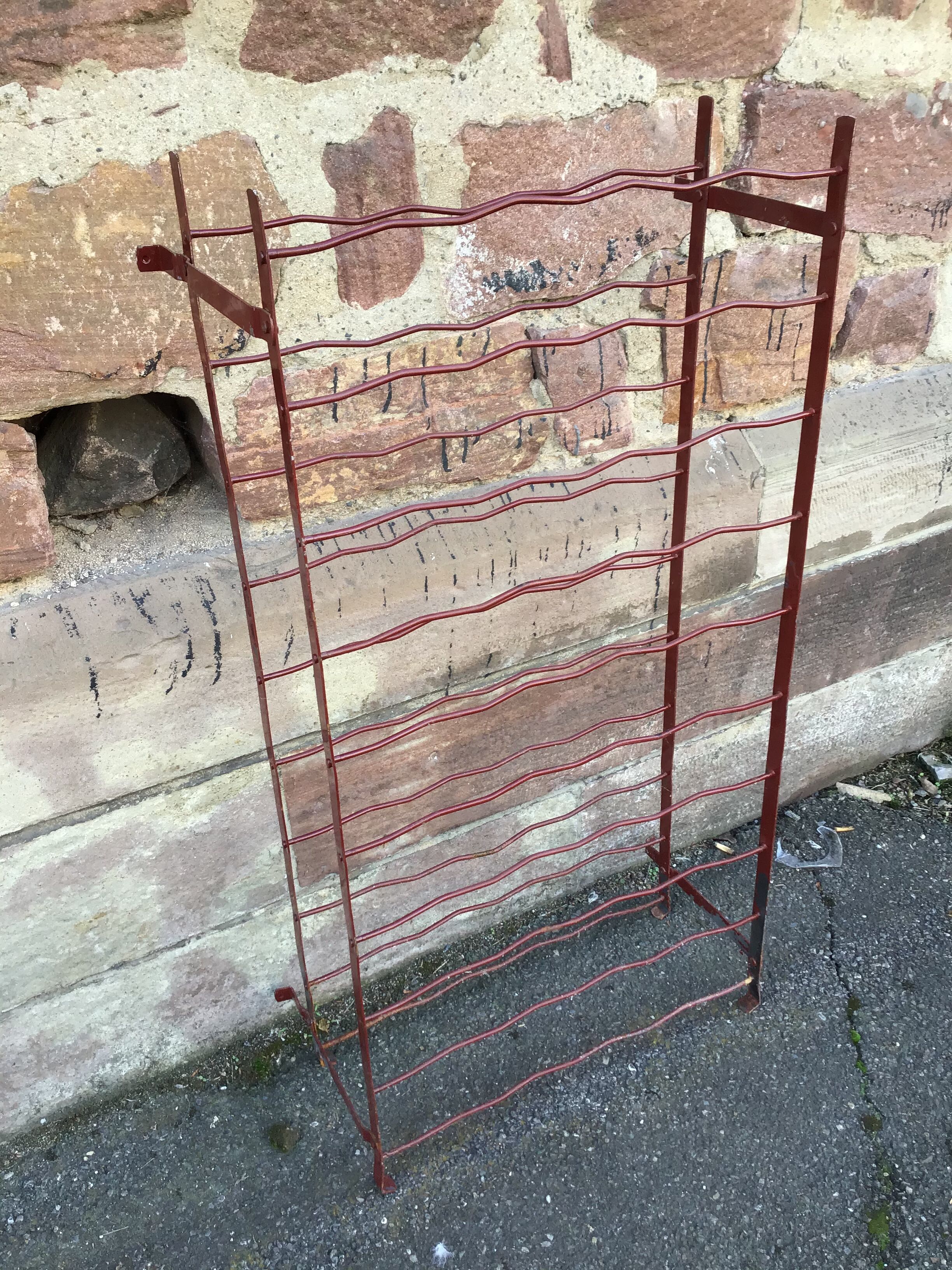 Shelf locker with vintage wine bottles