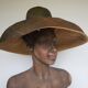 large Malagasy hat made of woven fibres