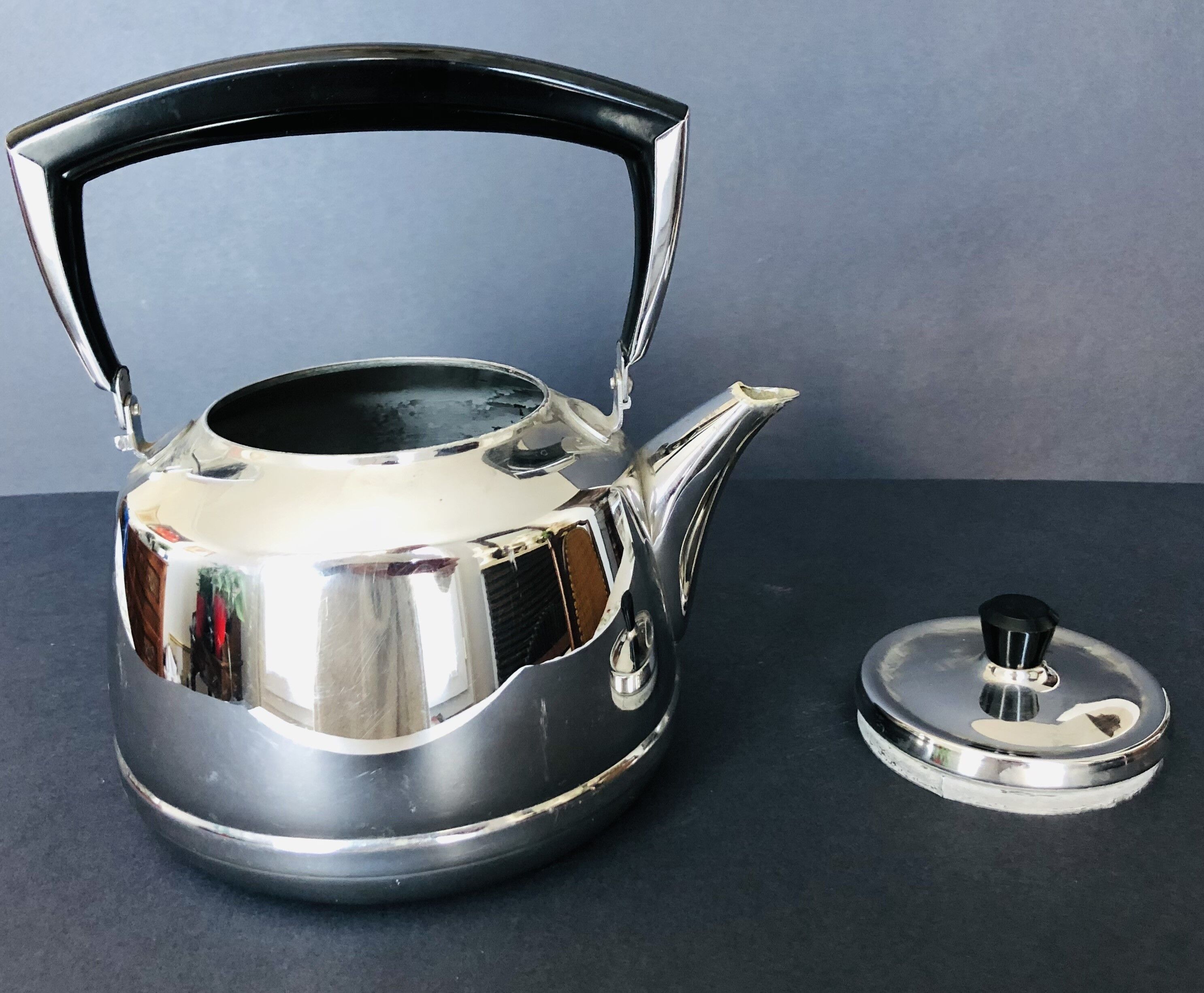 Vintage stainless steel kettle