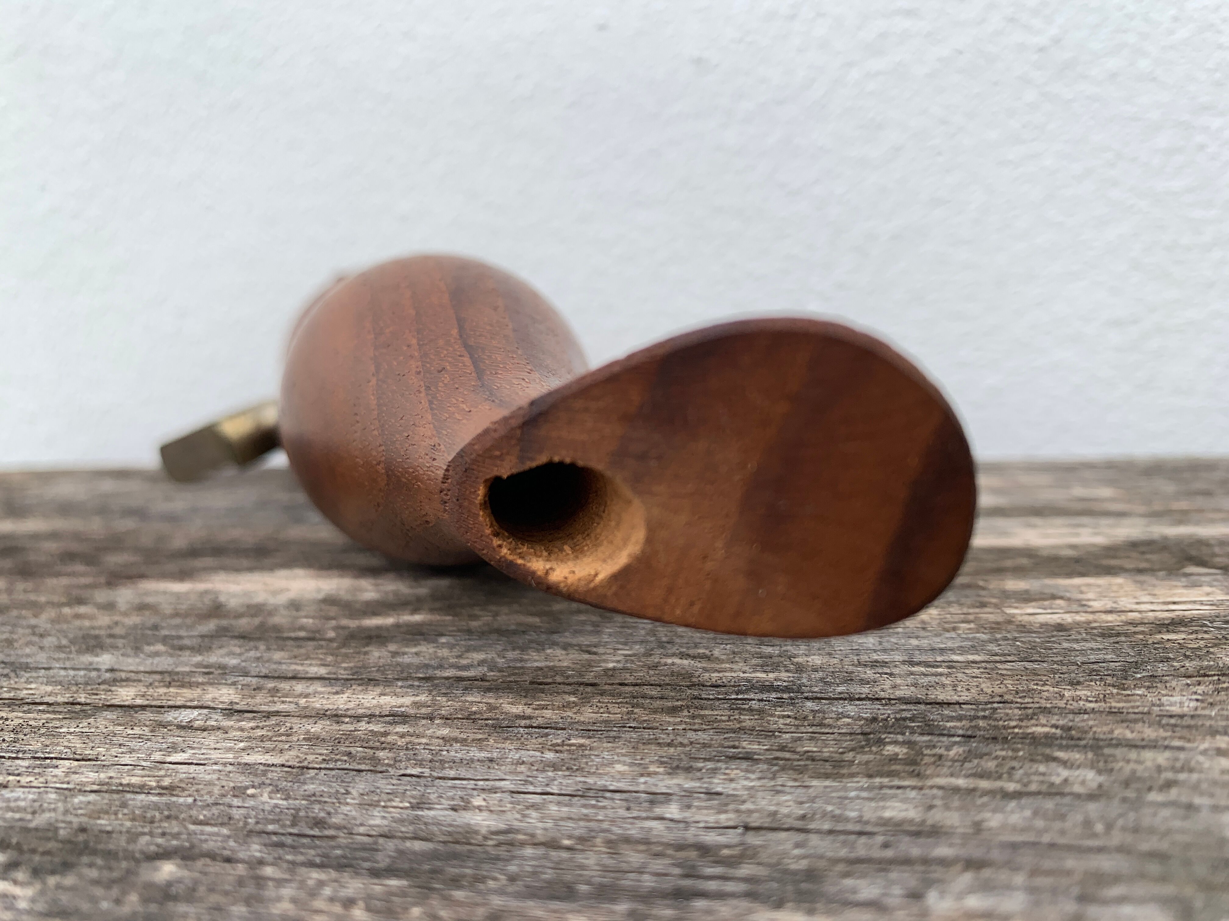 Scandinavian design corkscrew in teak wood and brass, 1960