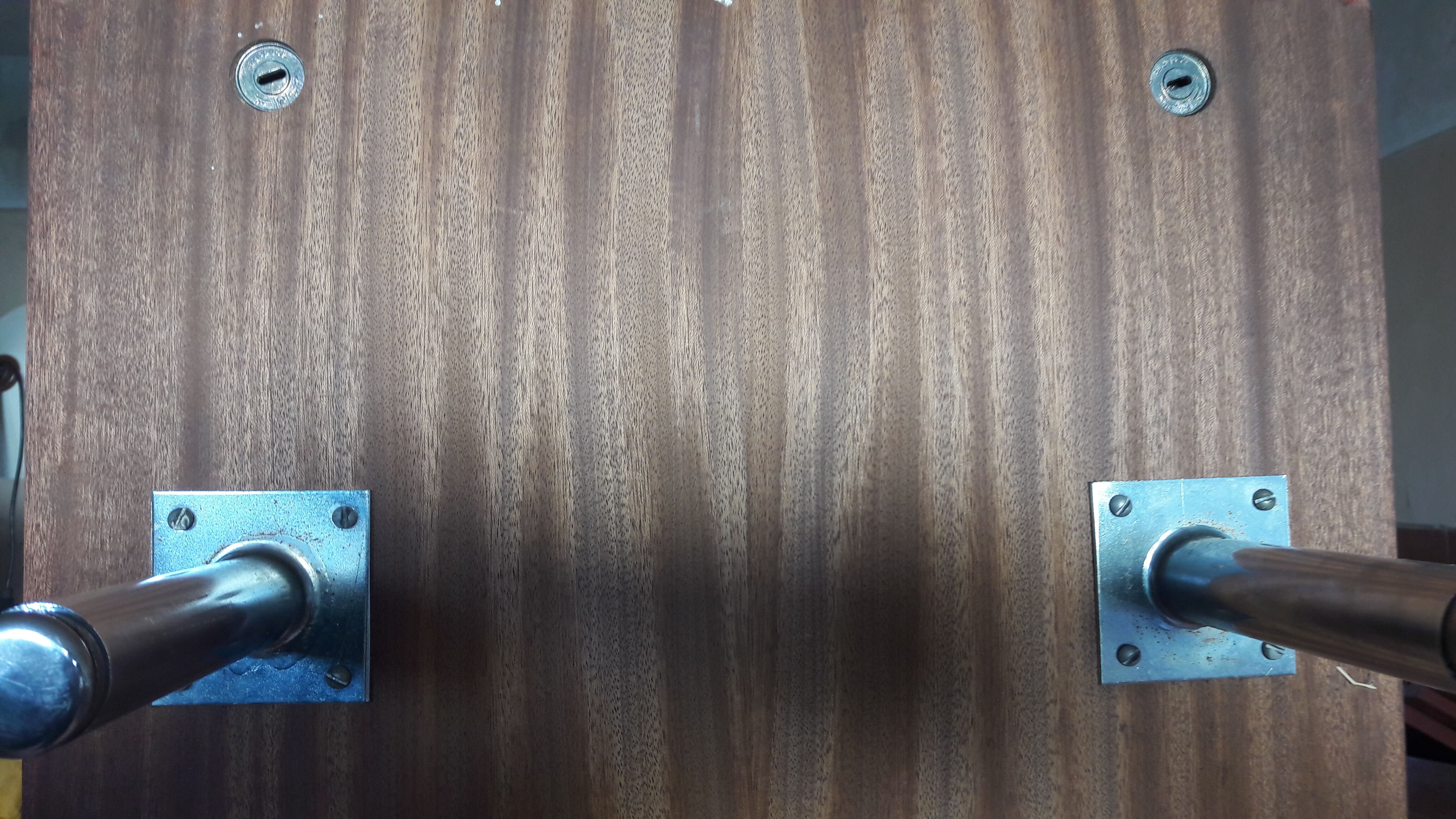 Row 70's chrome and teak plywood
