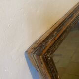Antique solid oak mirror