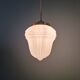 Art Deco suspension in pressed white glass, 1920s-30s.