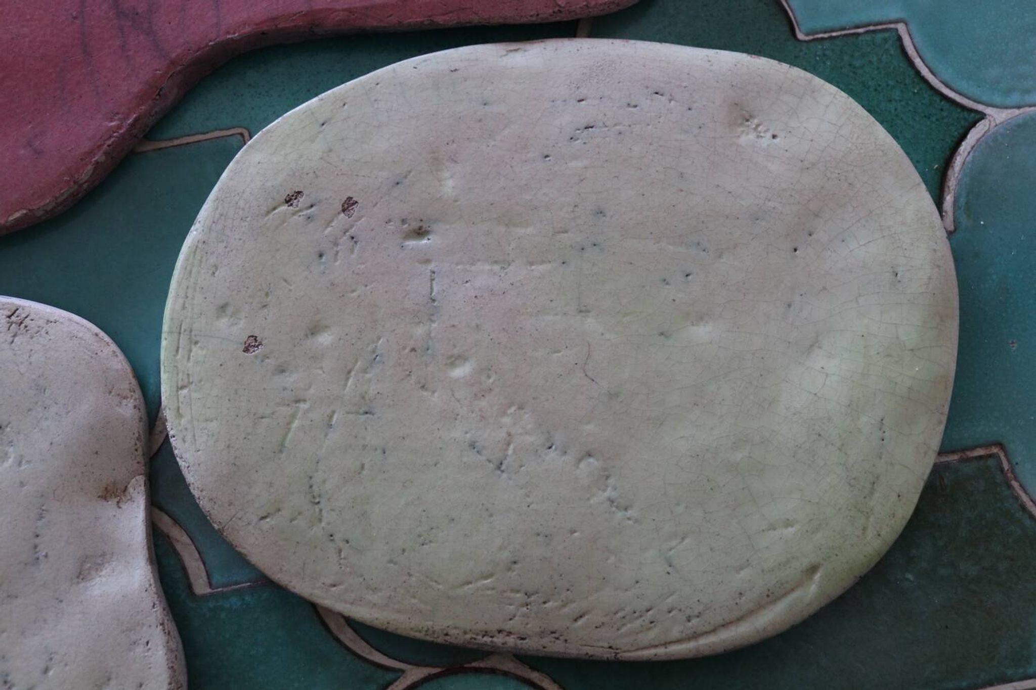 Set of 3 handmade raku ceramic trivets.