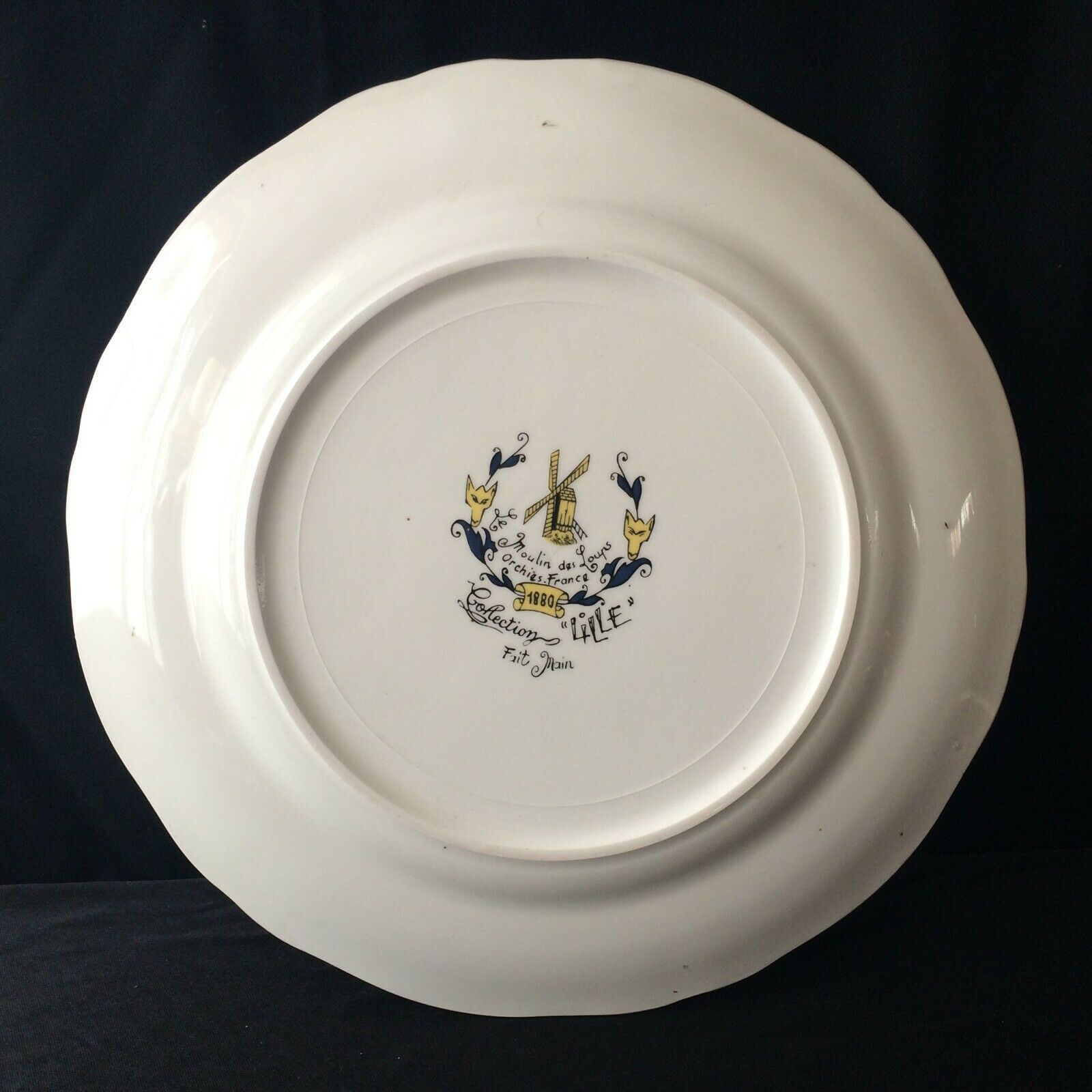 Plate The mill of wolves Orchies France collection Lille
