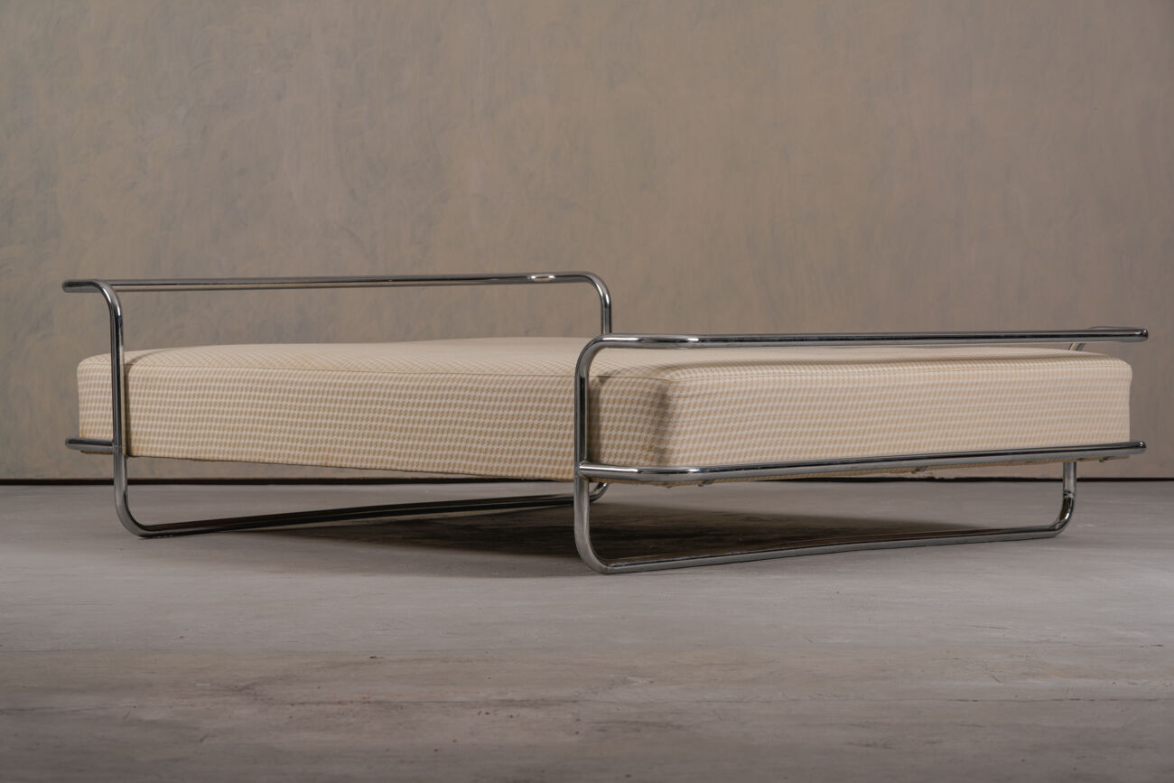 Vintage “Kromvik” king chrome bed by Knut Hagberg for IKEA, Sweden 1980s