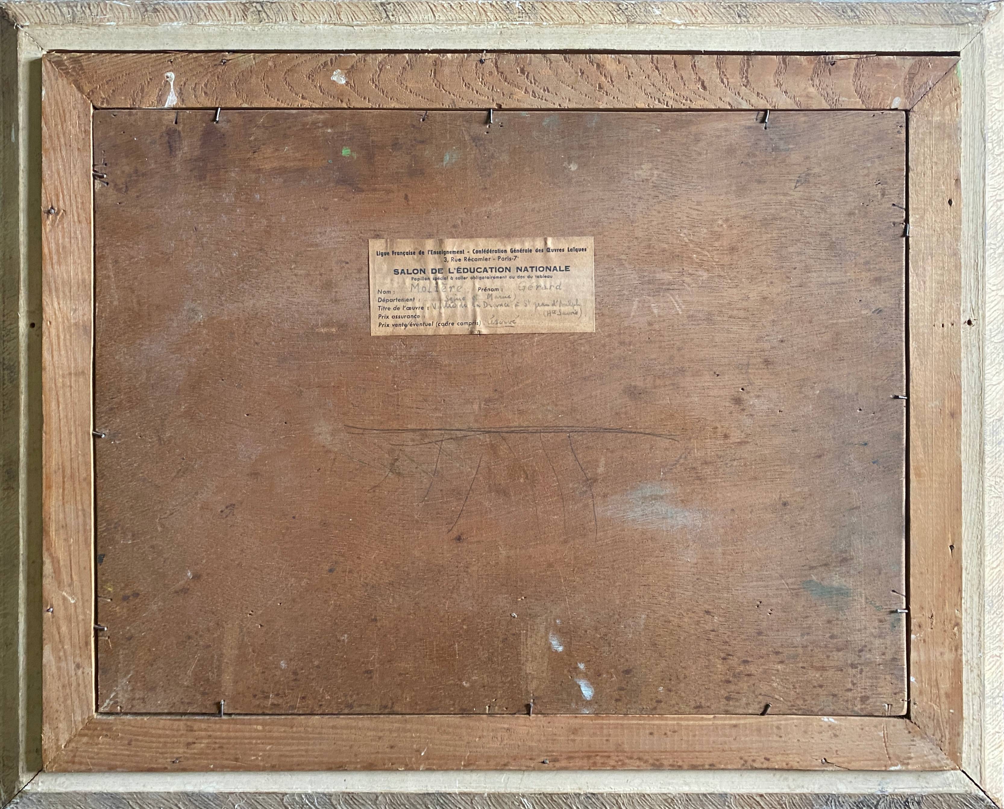 HSP painting "Drance Valley Haute Savoie Saint Jean D'Aleph" signed Molière