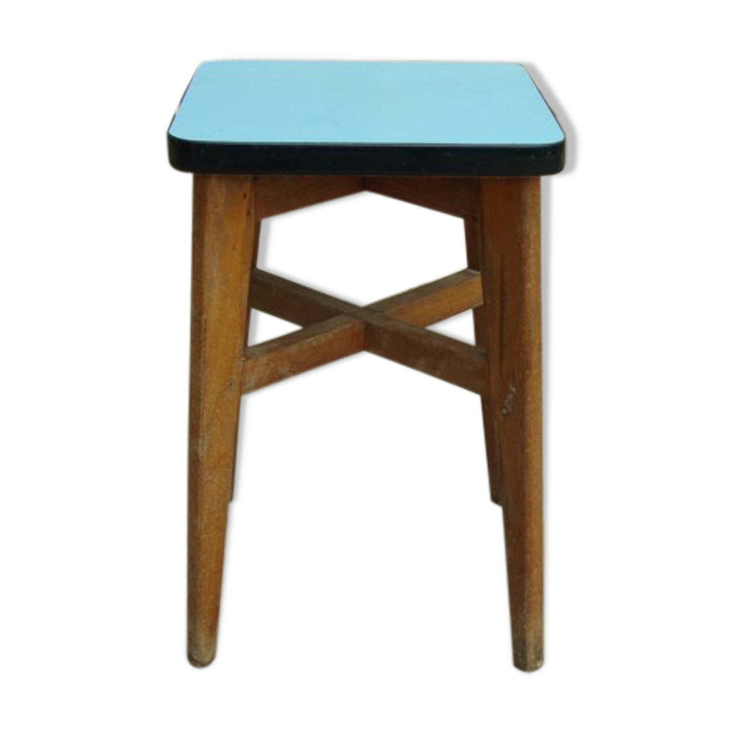 Formica and wooden stool