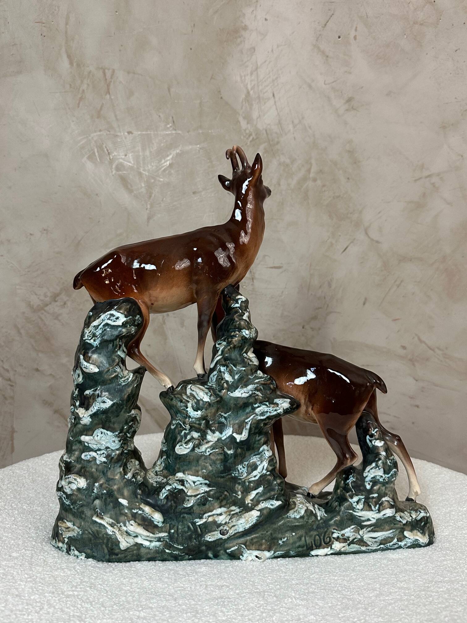Ceramic Chamois Statue