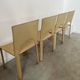 Lot 4 chairs all leather cream design 70s/80s Italy vintage