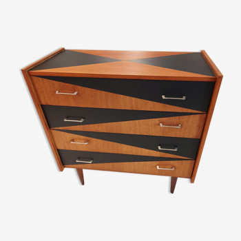 Commode teck scandinave vintage années 1960