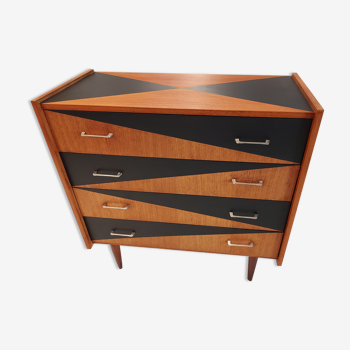 Vintage Scandinavian teak chest of drawers 1960s