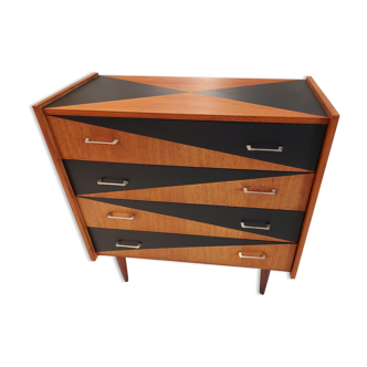 Vintage Scandinavian teak chest of drawers 1960s