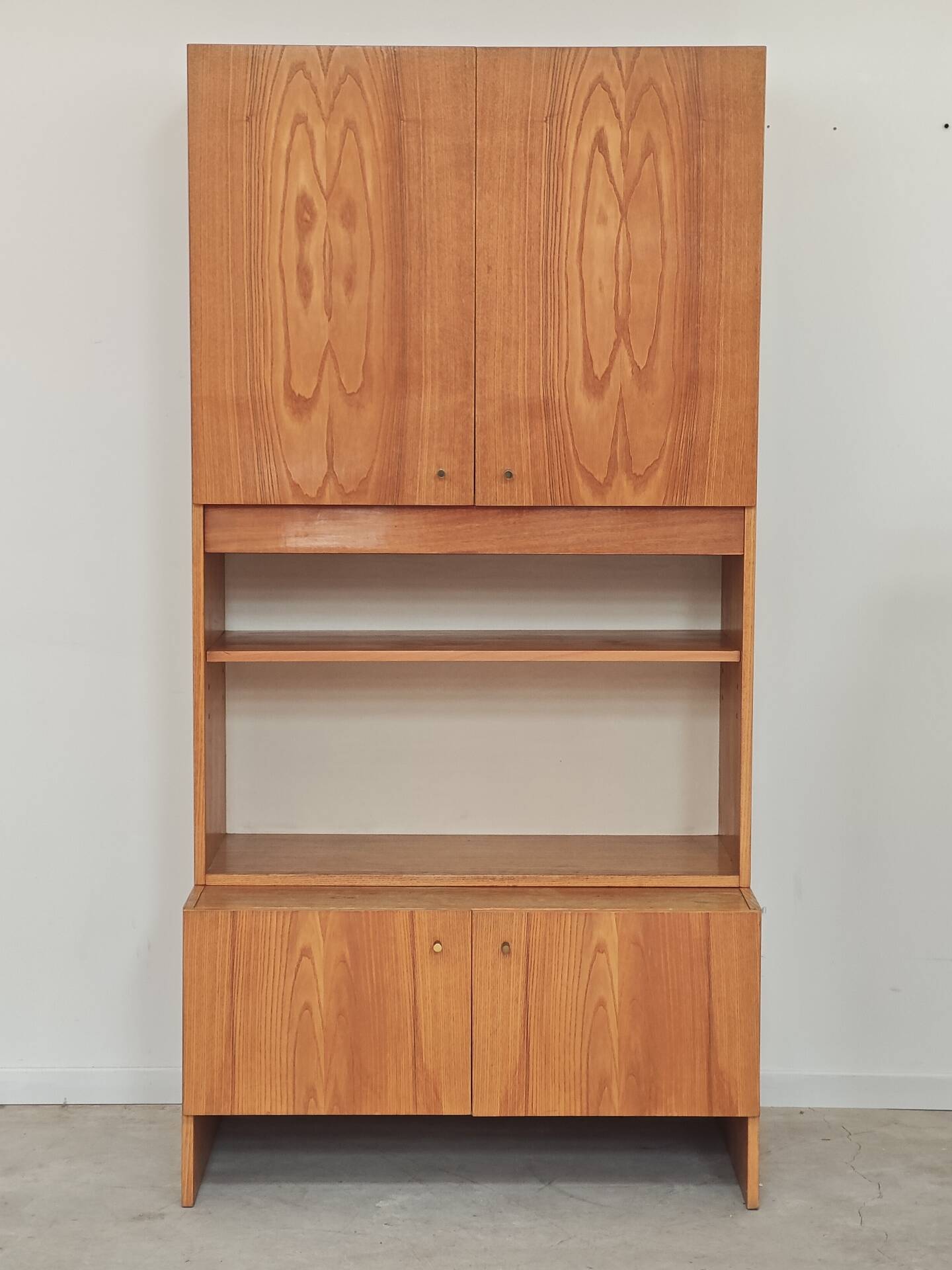 Antique high television cabinet, dresser cupboard by Drevotex Zamberk.