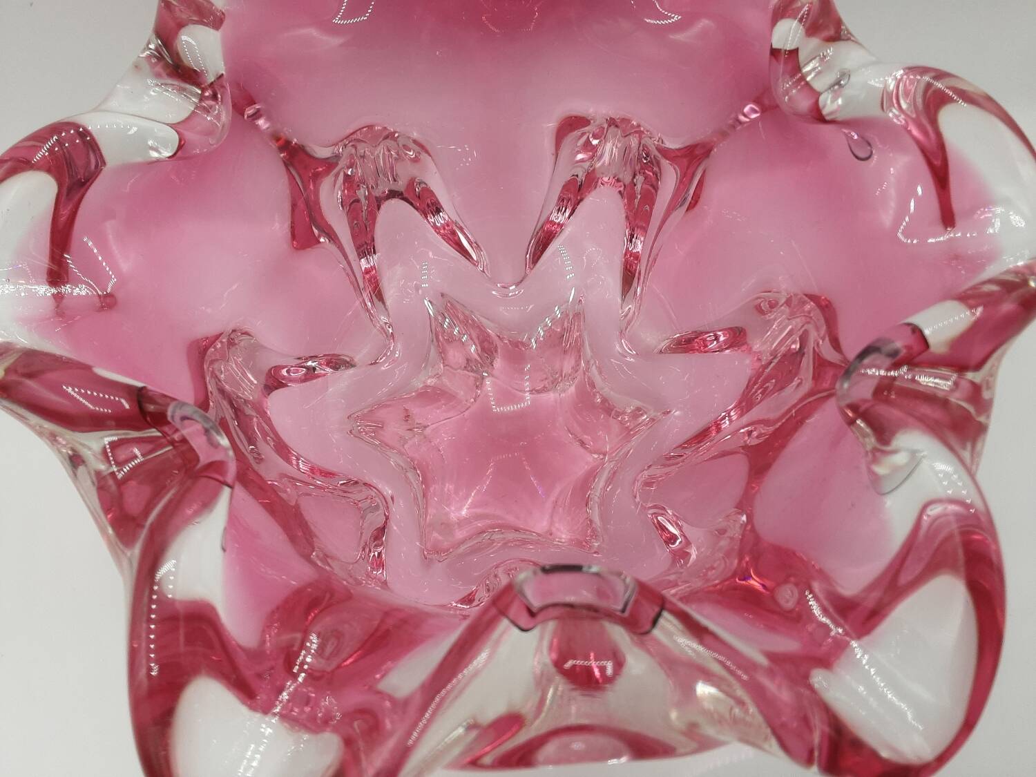 Art glass bowl from the 1960s, by Joseph Hospadka - Chribska Glassworks