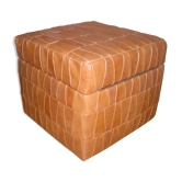 Pouf chest De Sede, leather patchwork of the 70s