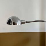 Adjustable desk lamp, chromed metal, France 1940