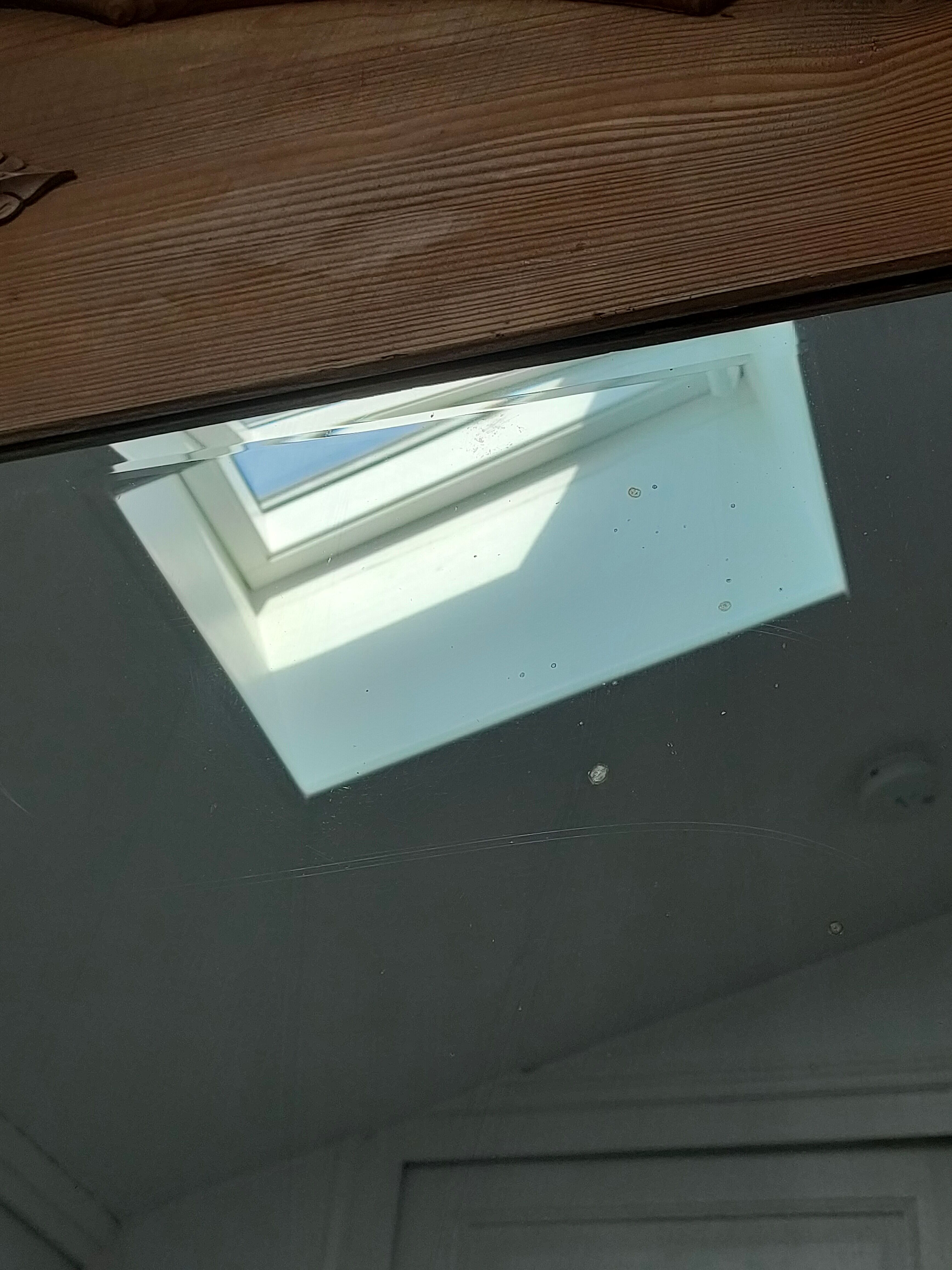 Mirror weathered wood ice beveled vintage 76 cm x 96 cm