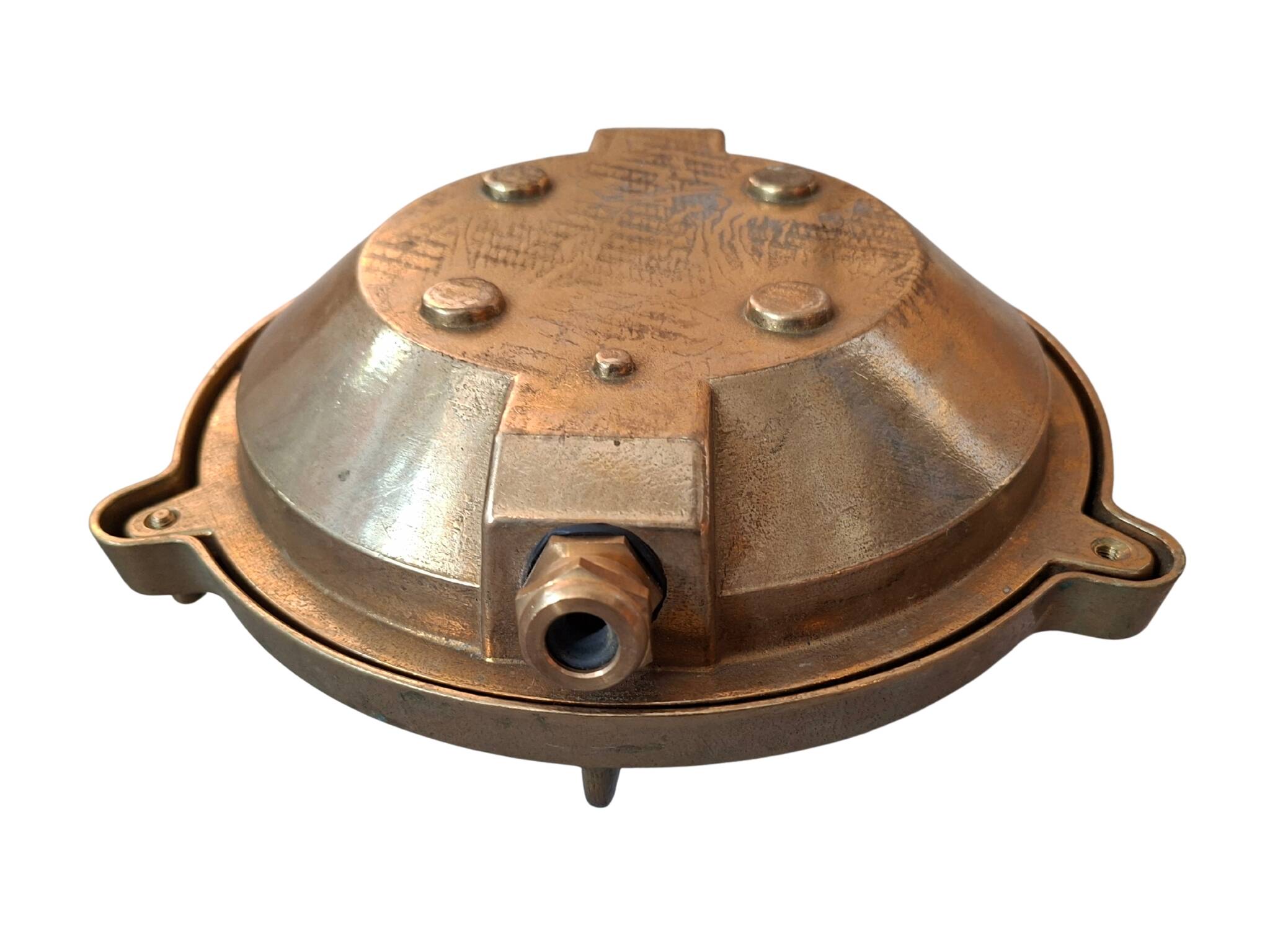 Lampada a Paratia Nautica Vintage in Ottone Massiccio – Stile Industriale A