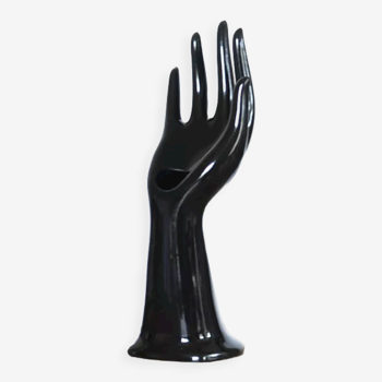 Hand ring vase black soliflore