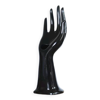 Hand ring vase black soliflore