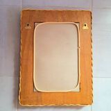 Rectangular wicker mirror 1960
