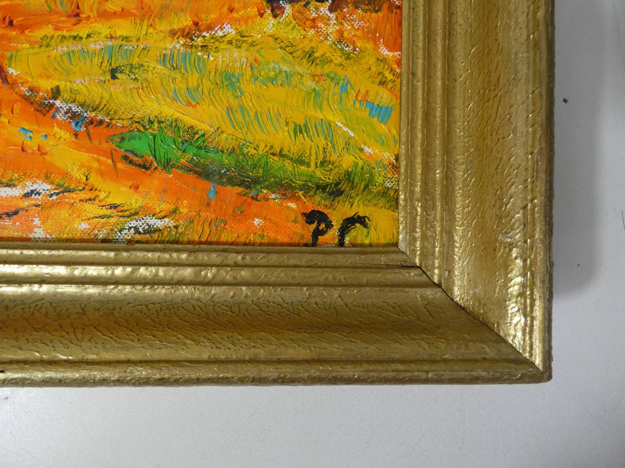 Vintage oil painting on canvas