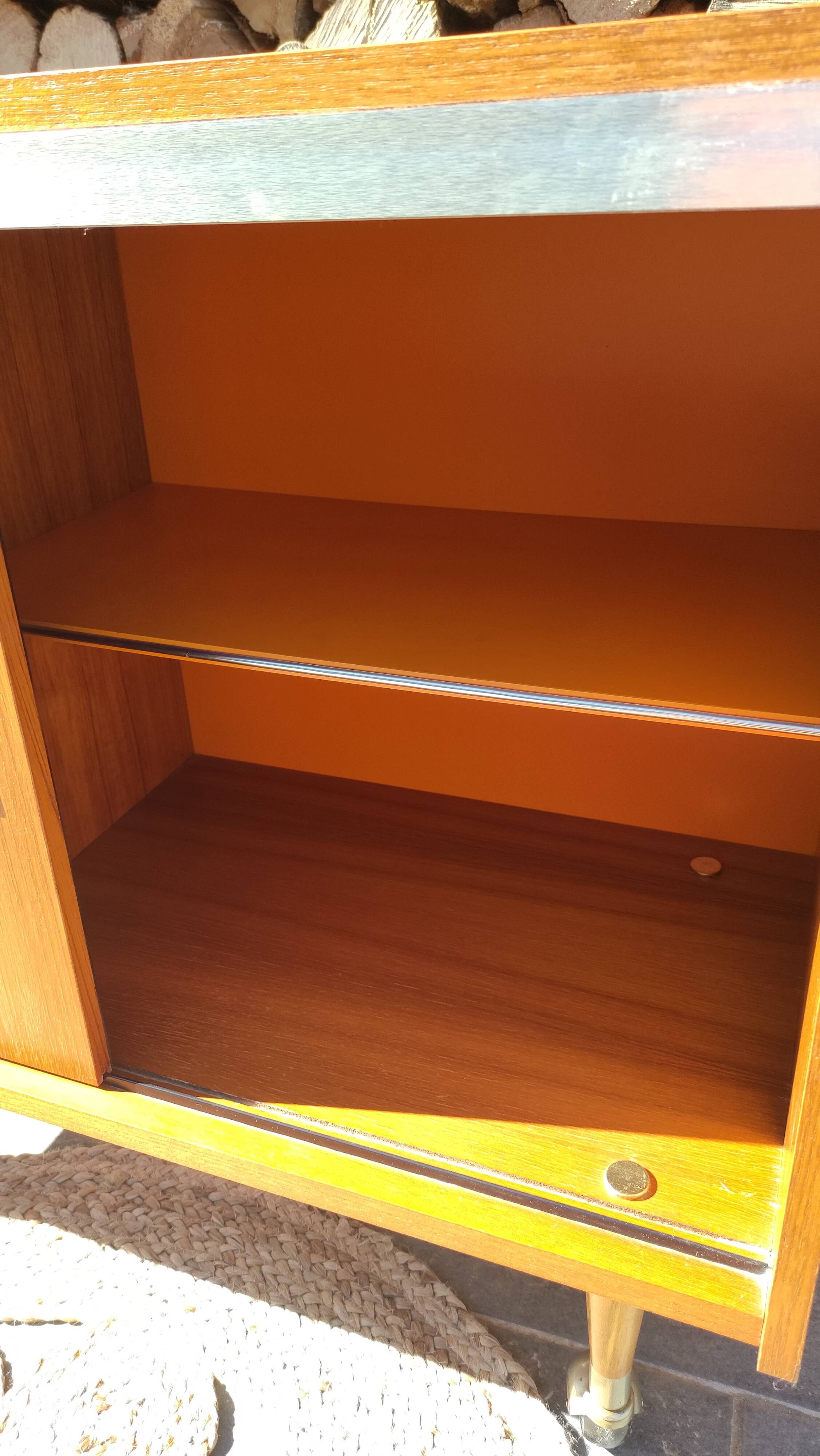 Buffet or vintage bar compass feet and casters