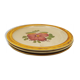 Lot of 3 ceramic plates castellania made in italy flowers