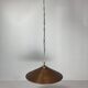 Pencil Split Reed, Rattan, Bamboo & Brass hanging Pendant Lamp, 1970s
