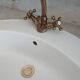 Toilet table on marble with cacker