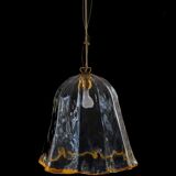 La murrina ceiling lamp in murano glass, italy 1970's