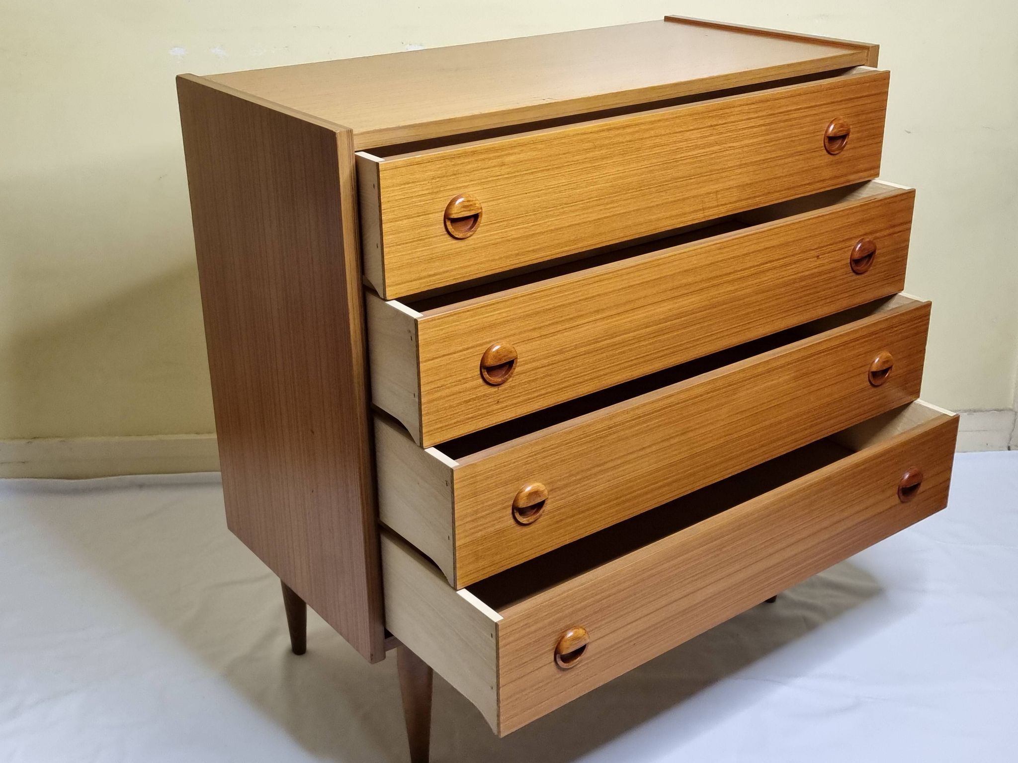 Vintage Scandinavian chest of drawers in teak and teak veneer, 1960s